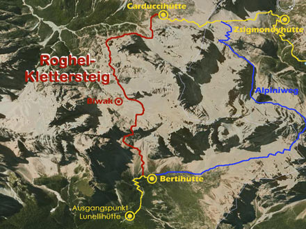 Sexten, Roghel-Klettersteig, Klettersteige, Dolomiten