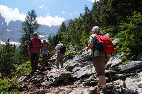 Tre Croci Pass, Vandellihütte, Sorapiss, wandern, Wanderungen