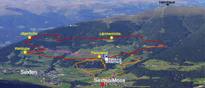 Lärchenhütte Jägerhütte wandern in Sexten